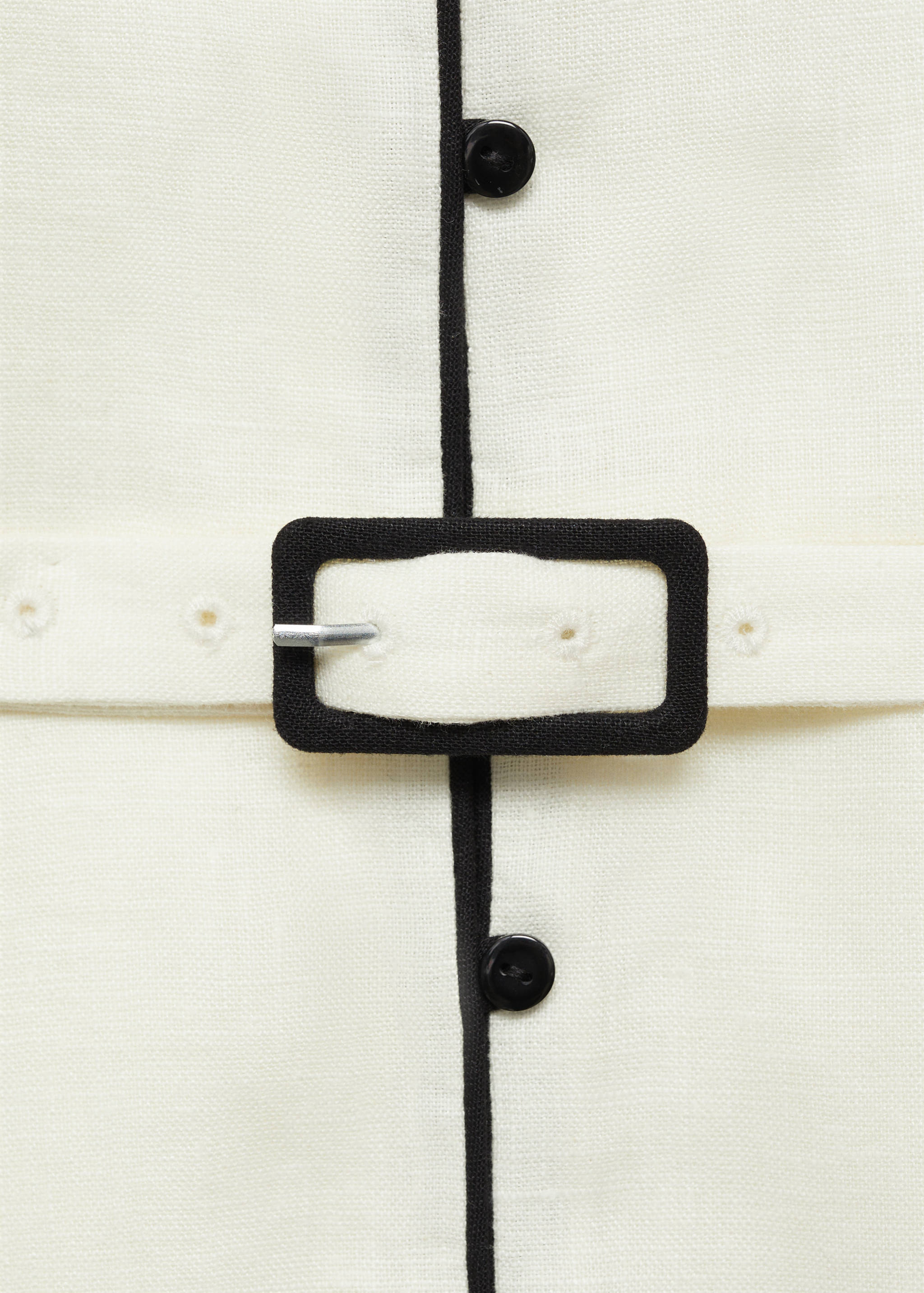 Robe lin liserés contrastés - Détail de l'article 0