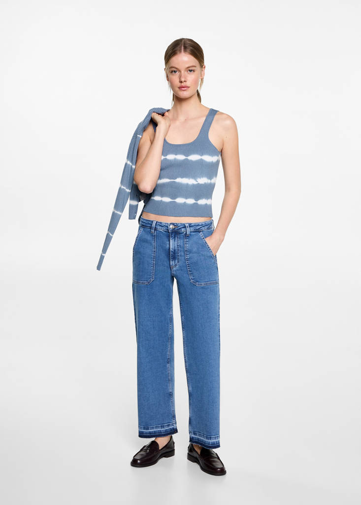 Tie-dye effect top — Sky Blue