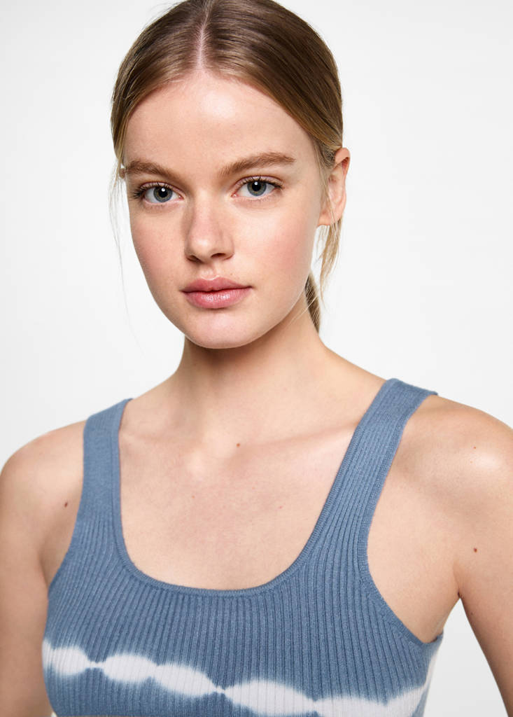 Tie-dye effect top — Sky Blue