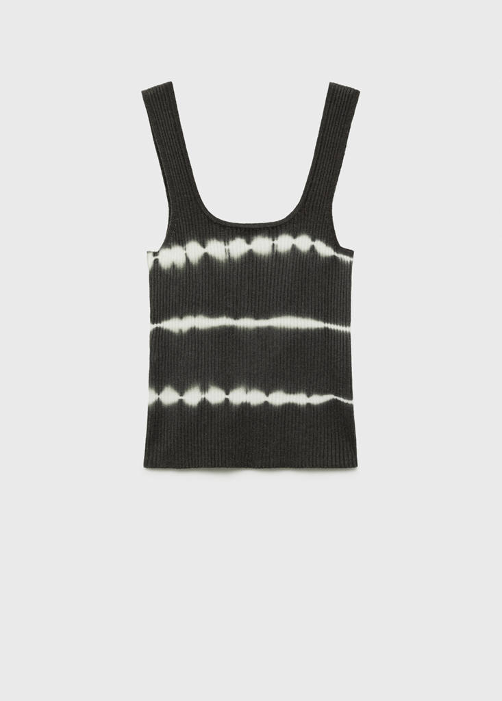 Tie-dye effect top — Charcoal