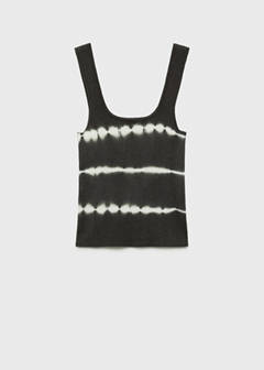 Tie-dye effect top — Charcoal 4