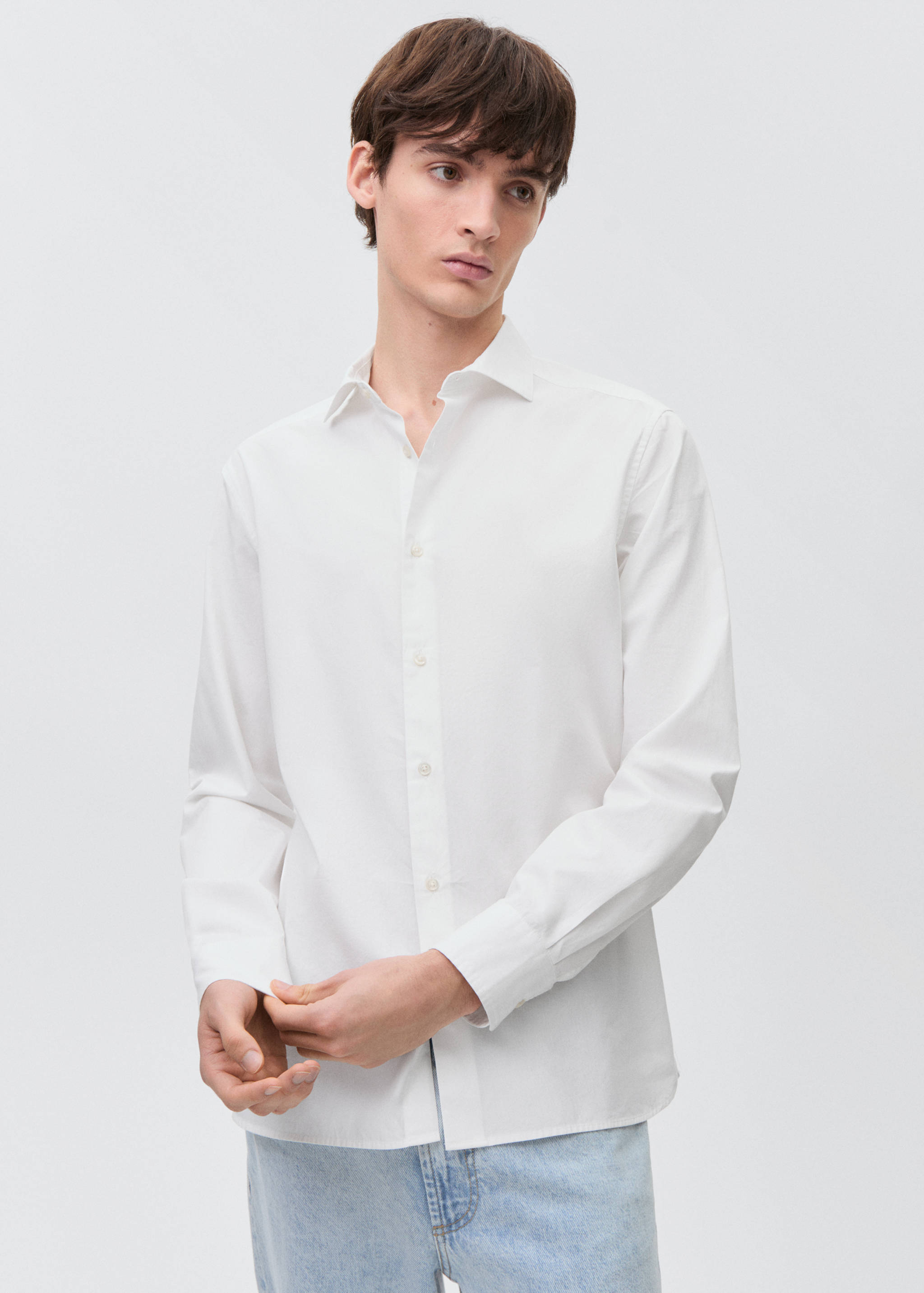 Camisa classic-fit algodón - Plano medio