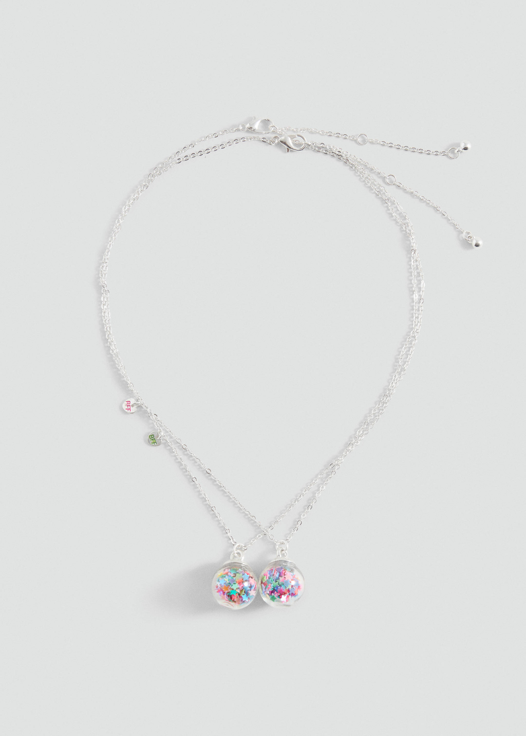 2 pack Best Friends necklace - Medium plane