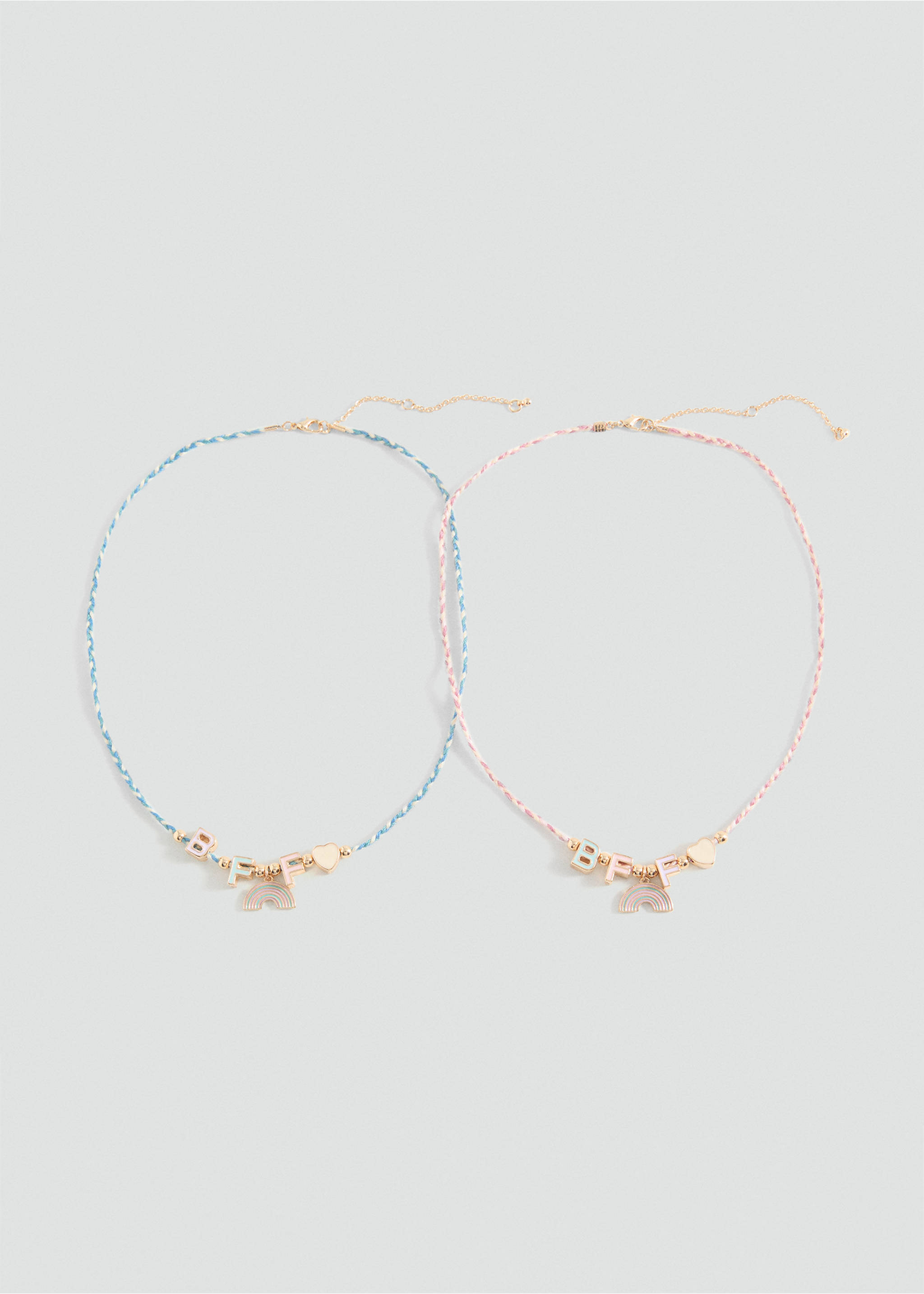 Set 2 combined necklaces - Article without model, Pink. Ref: 87004806-00.
