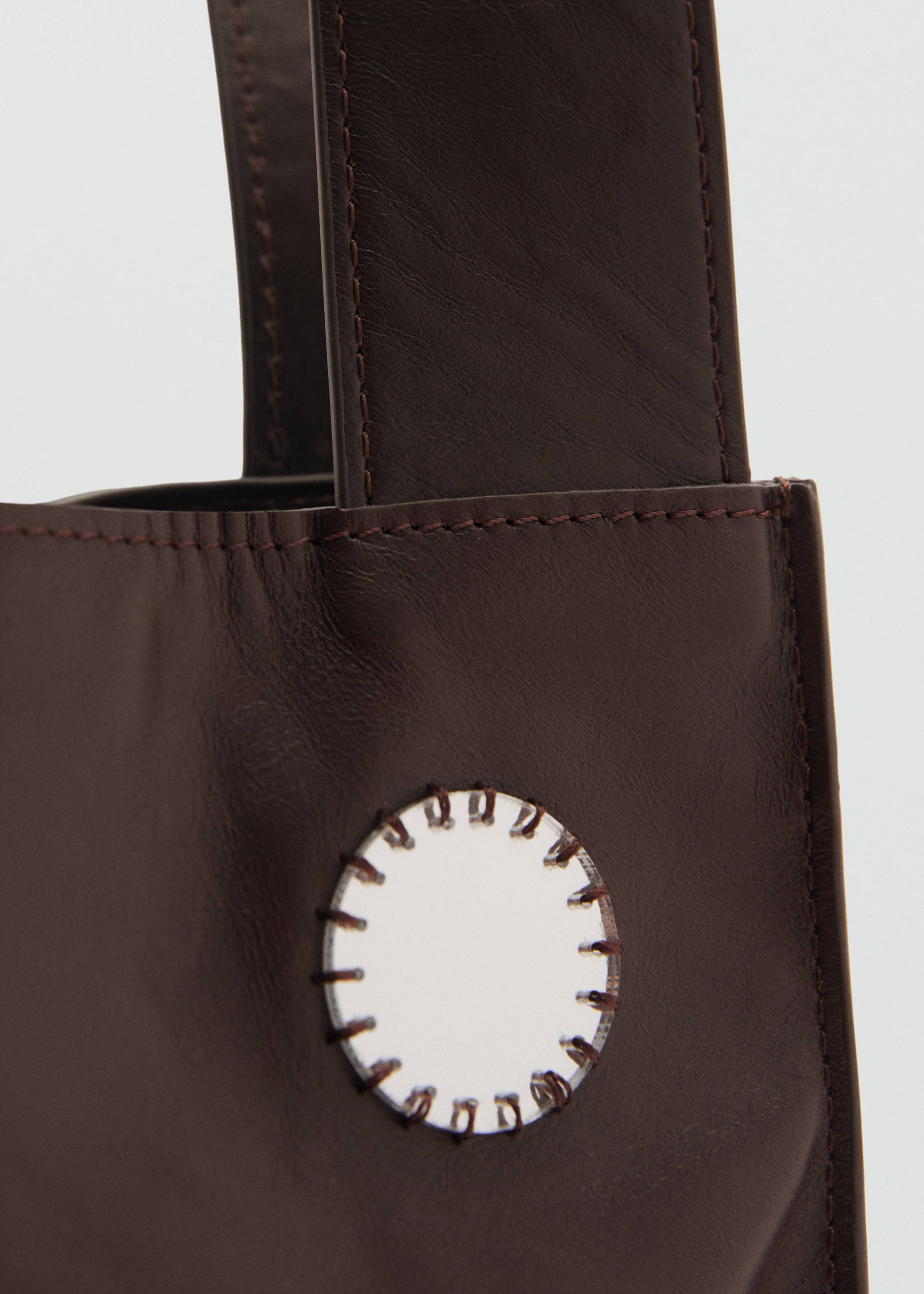 Double-handle leather bag with mirrors - Details of the article 1