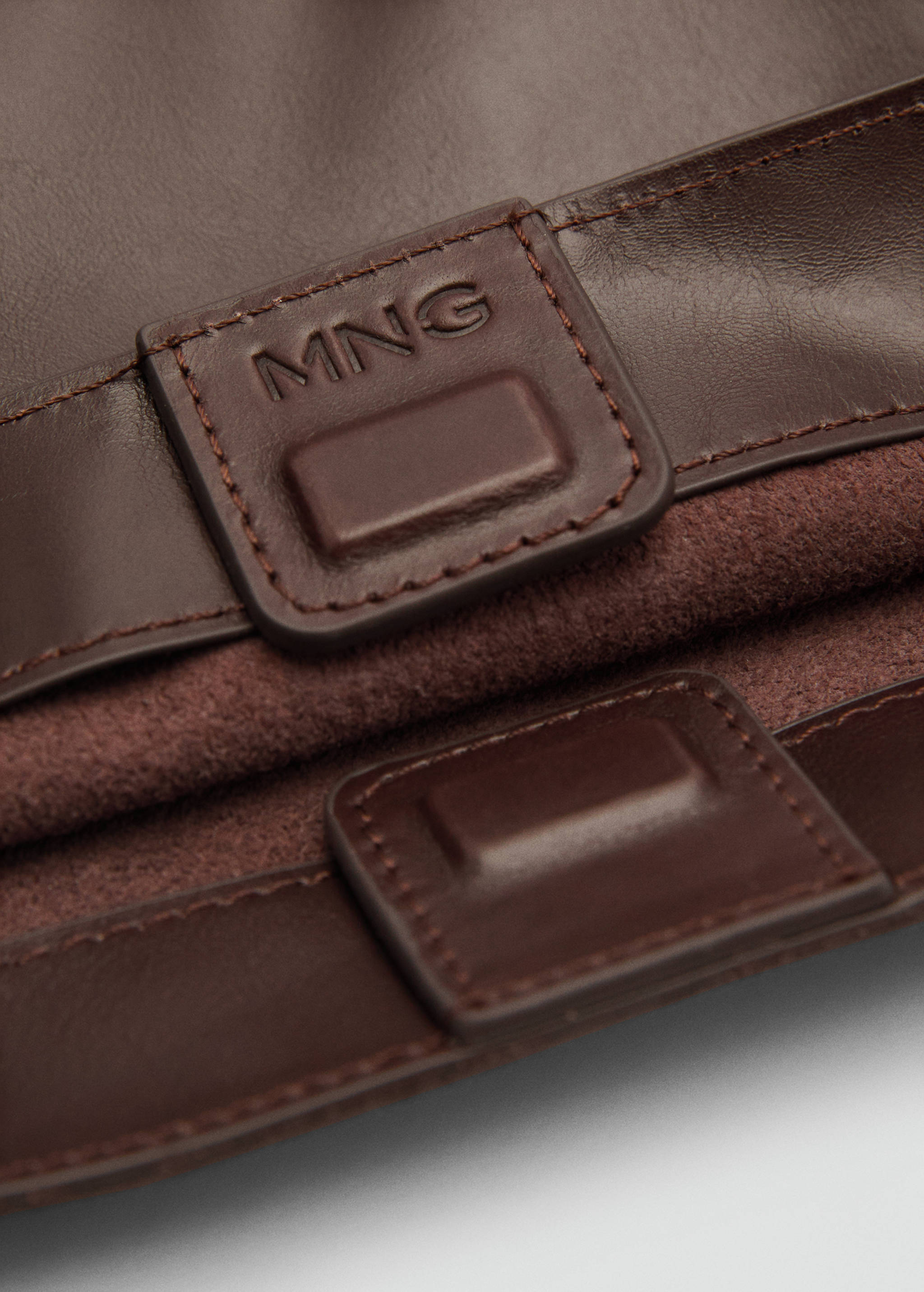 Double-handle leather bag with mirrors - Details of the article 2