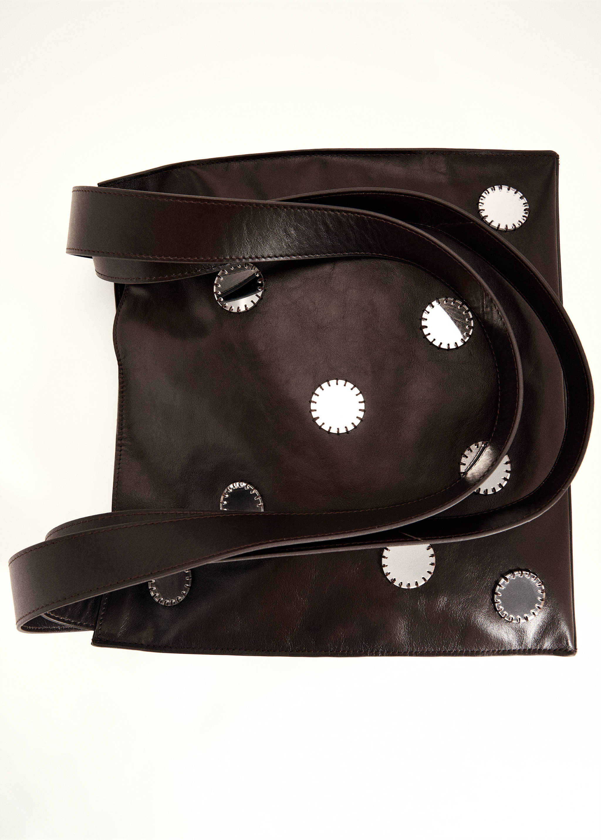 Double-handle leather bag with mirrors - Details of the article 5