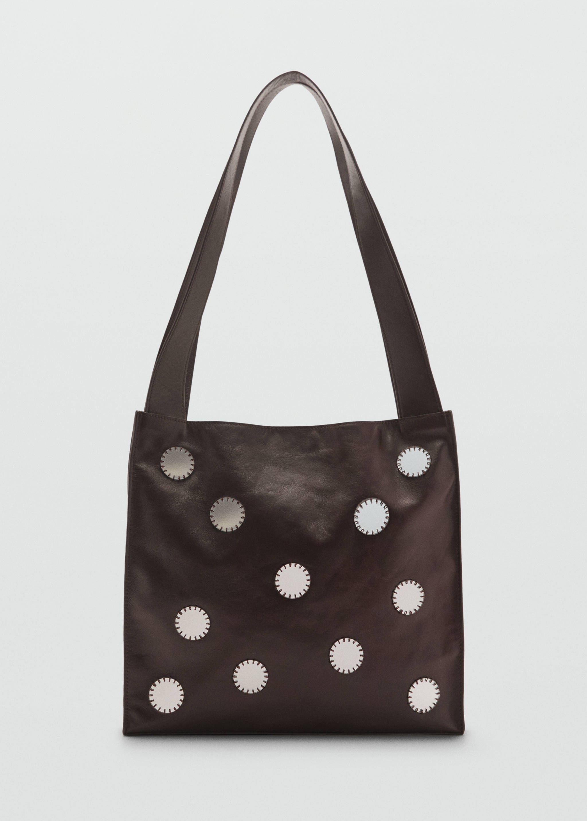 Double-handle leather bag with mirrors - Article without model