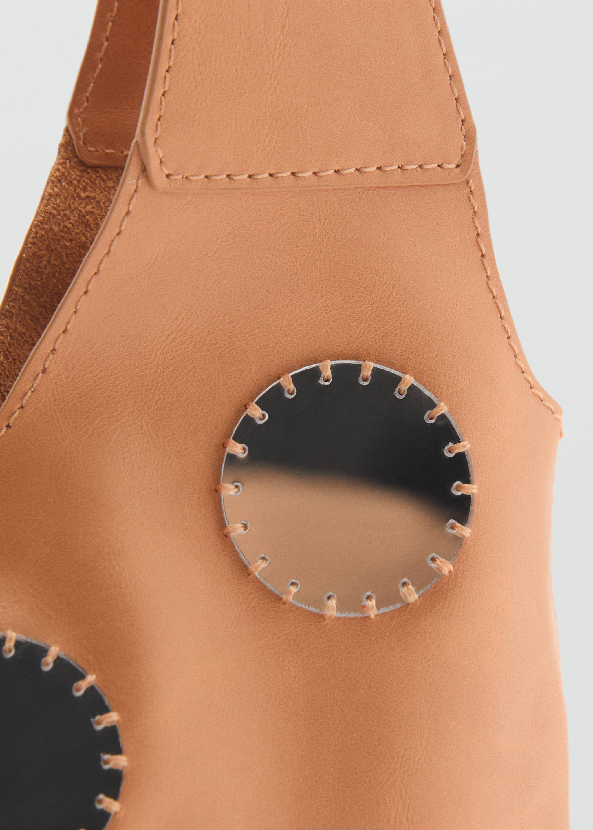 Leather shoulder bag with mirrors - Details of the article 1