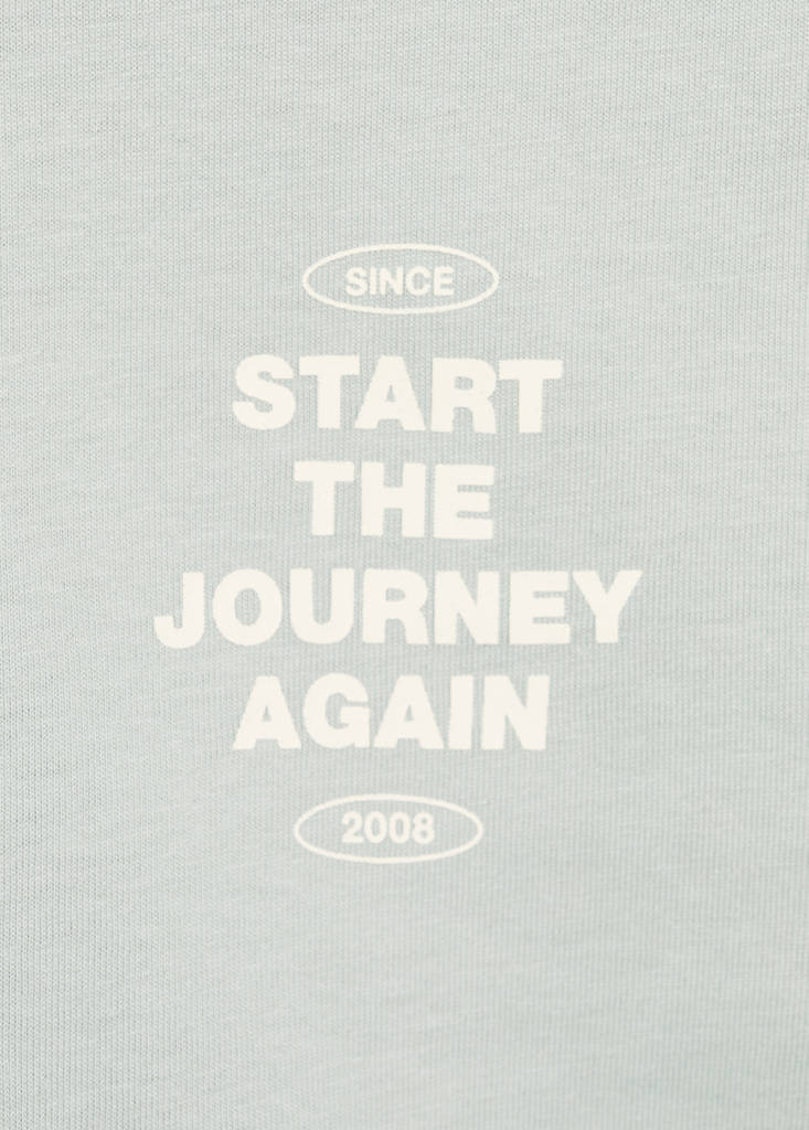 Message cotton T-shirt — Mint Green