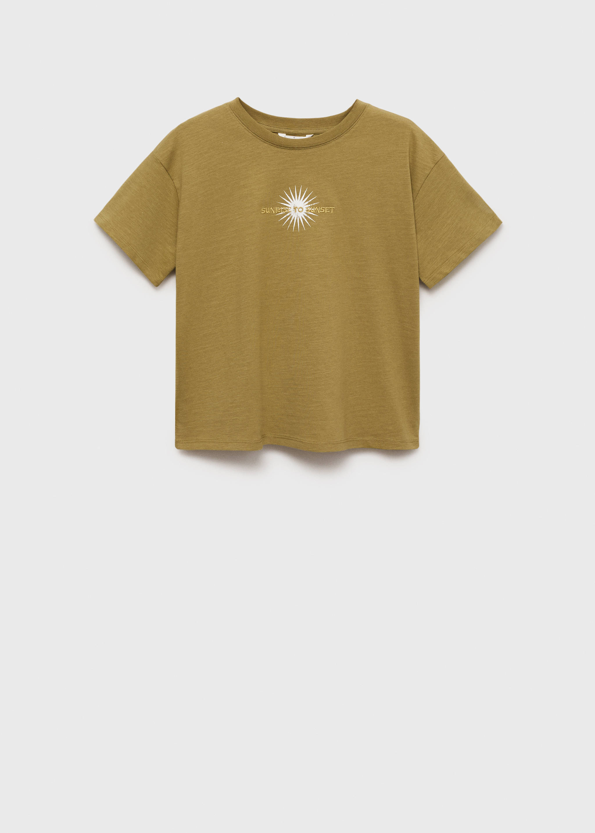 Camiseta algodón mensaje bordado - Artículo sin modelo