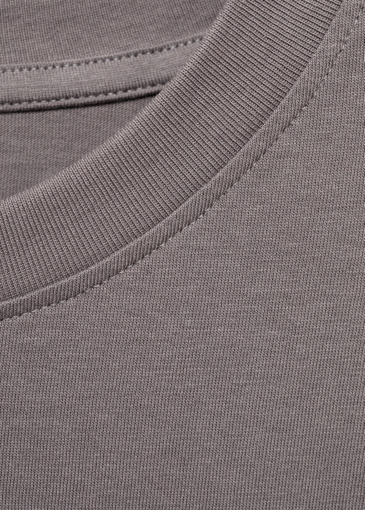 Message cotton T-shirt — Charcoal