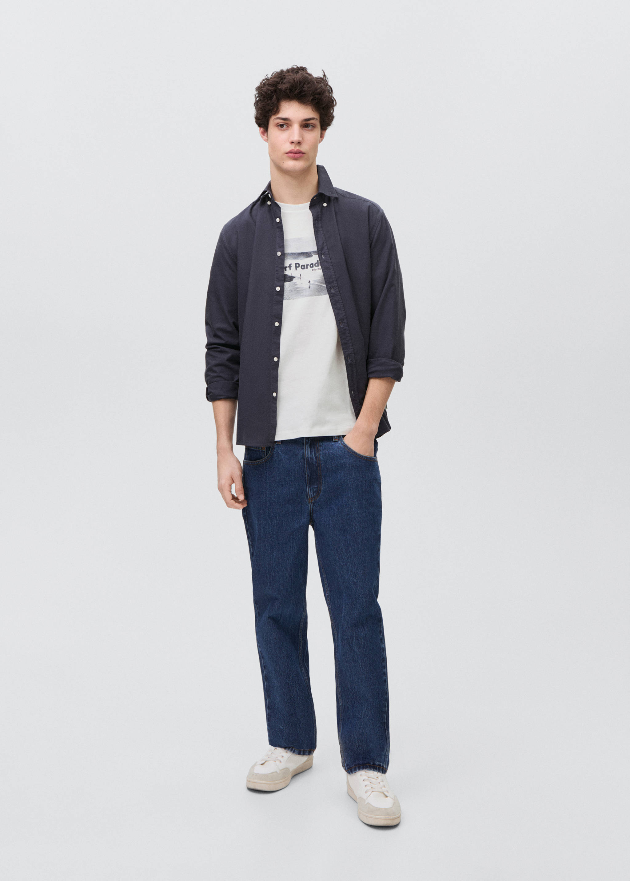 Printed cotton-blend t-shirt - General plane