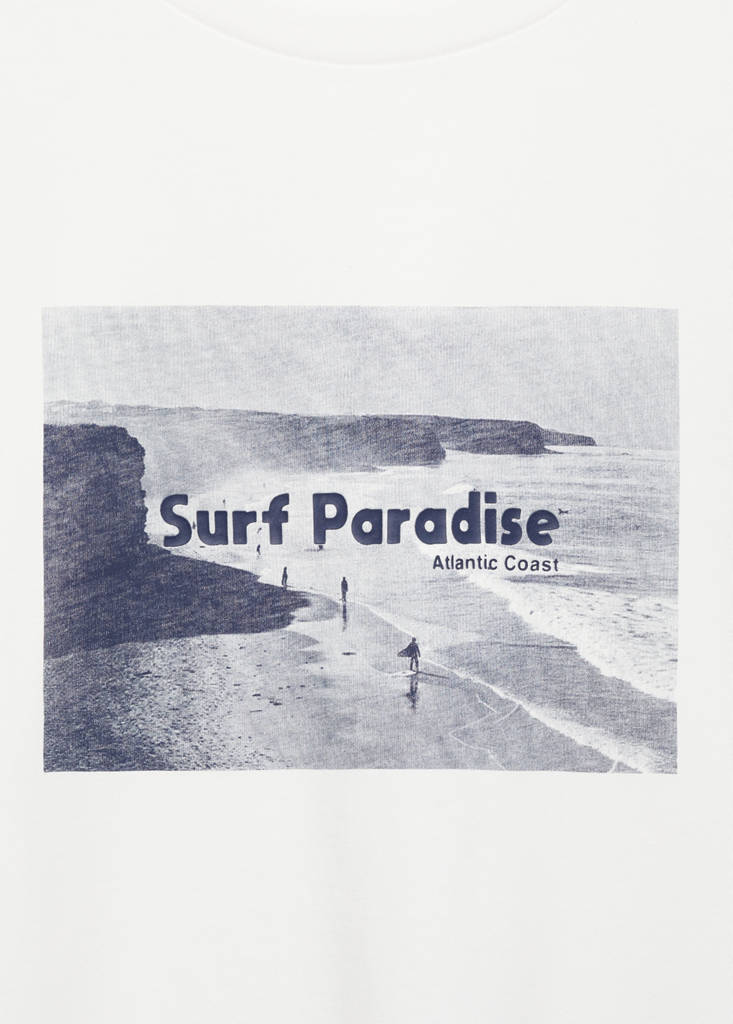 Printed cotton-blend t-shirt — Off White