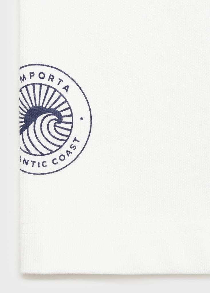 Printed cotton-blend t-shirt — Off White