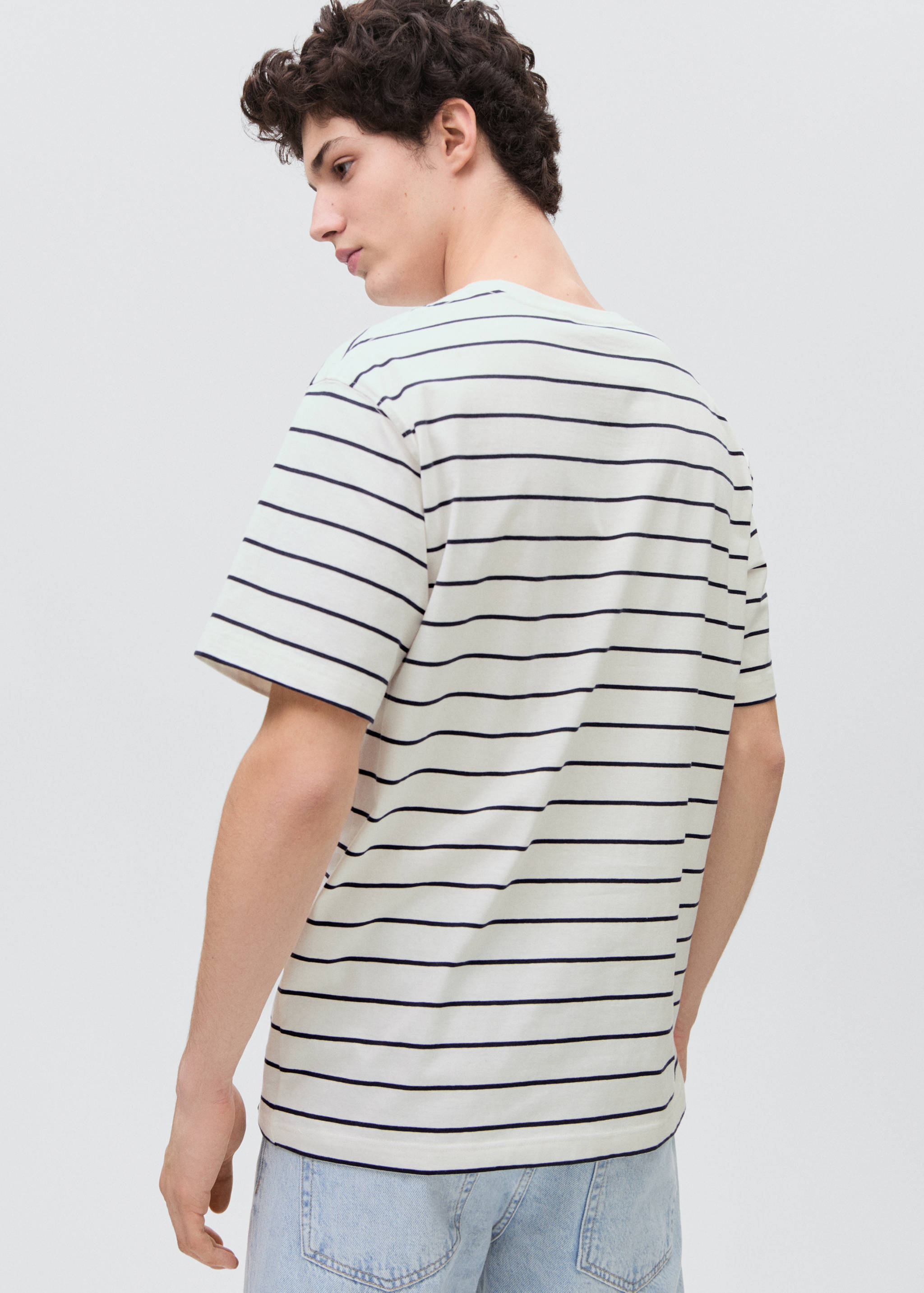 T-shirt manches courtes rayures - Verso de l’article