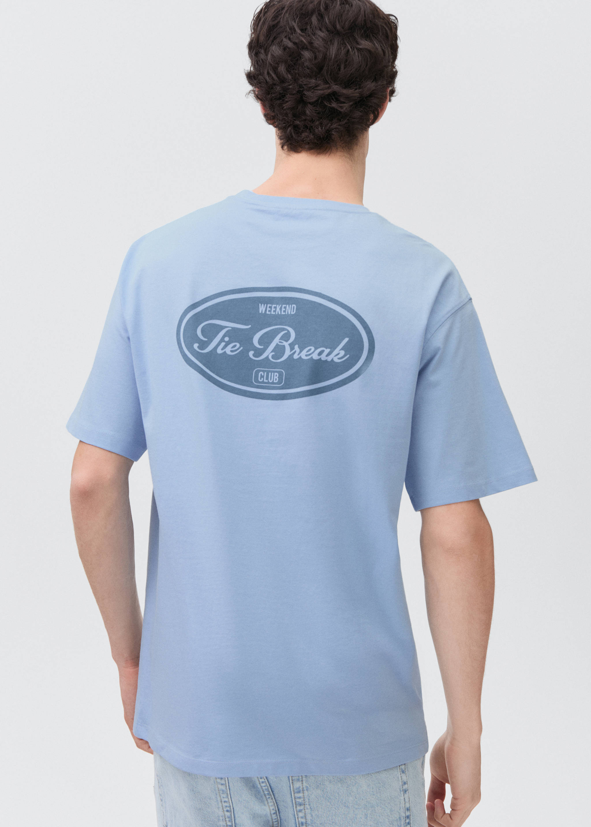 Message cotton T-shirt - Reverse of the article