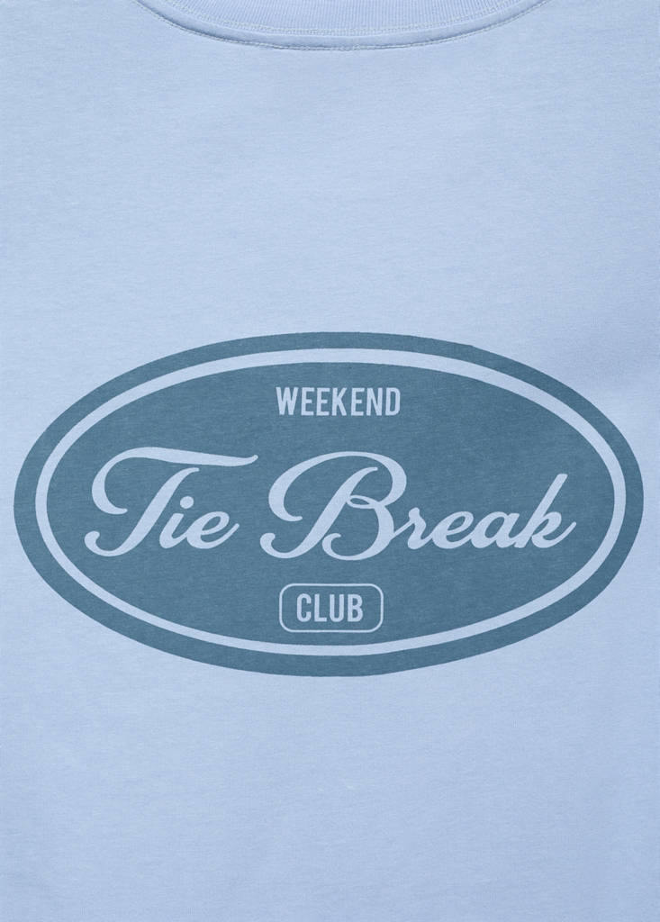 Message cotton T-shirt — Sky Blue