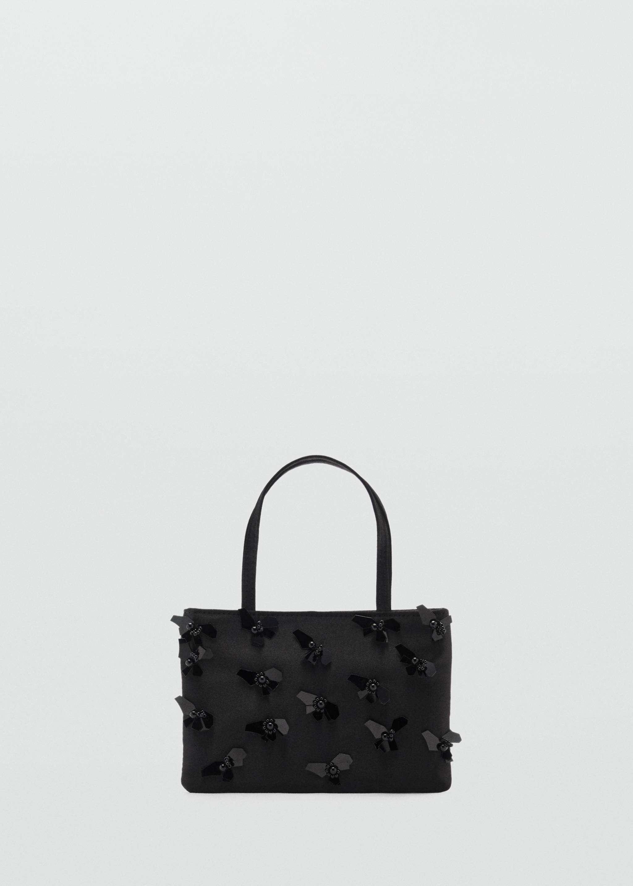 Handbag with flower appliqué - Article without model