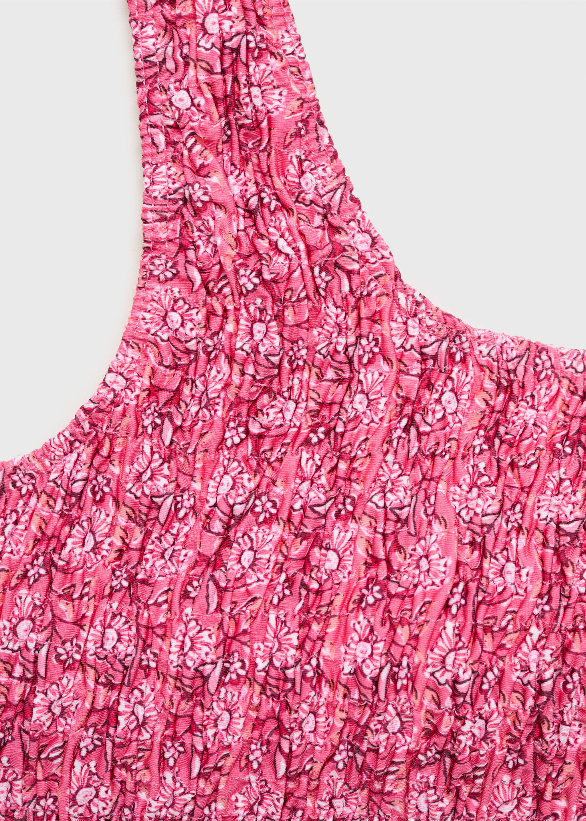Asymmetrical printed bikini - Details of the article 8, Pastel Pink. Ref: 87005751-00.