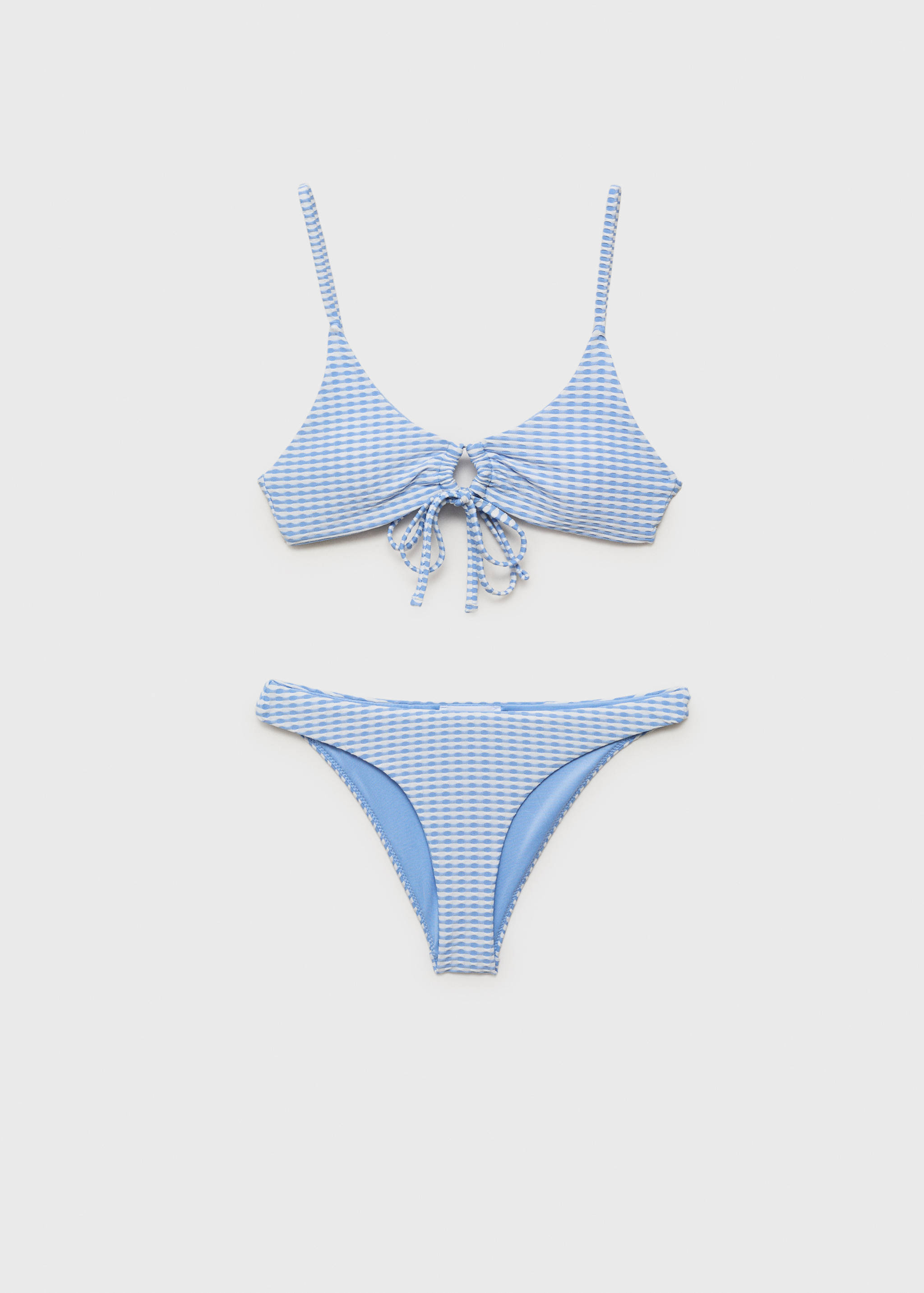 Textured bikini with bow - Article without model