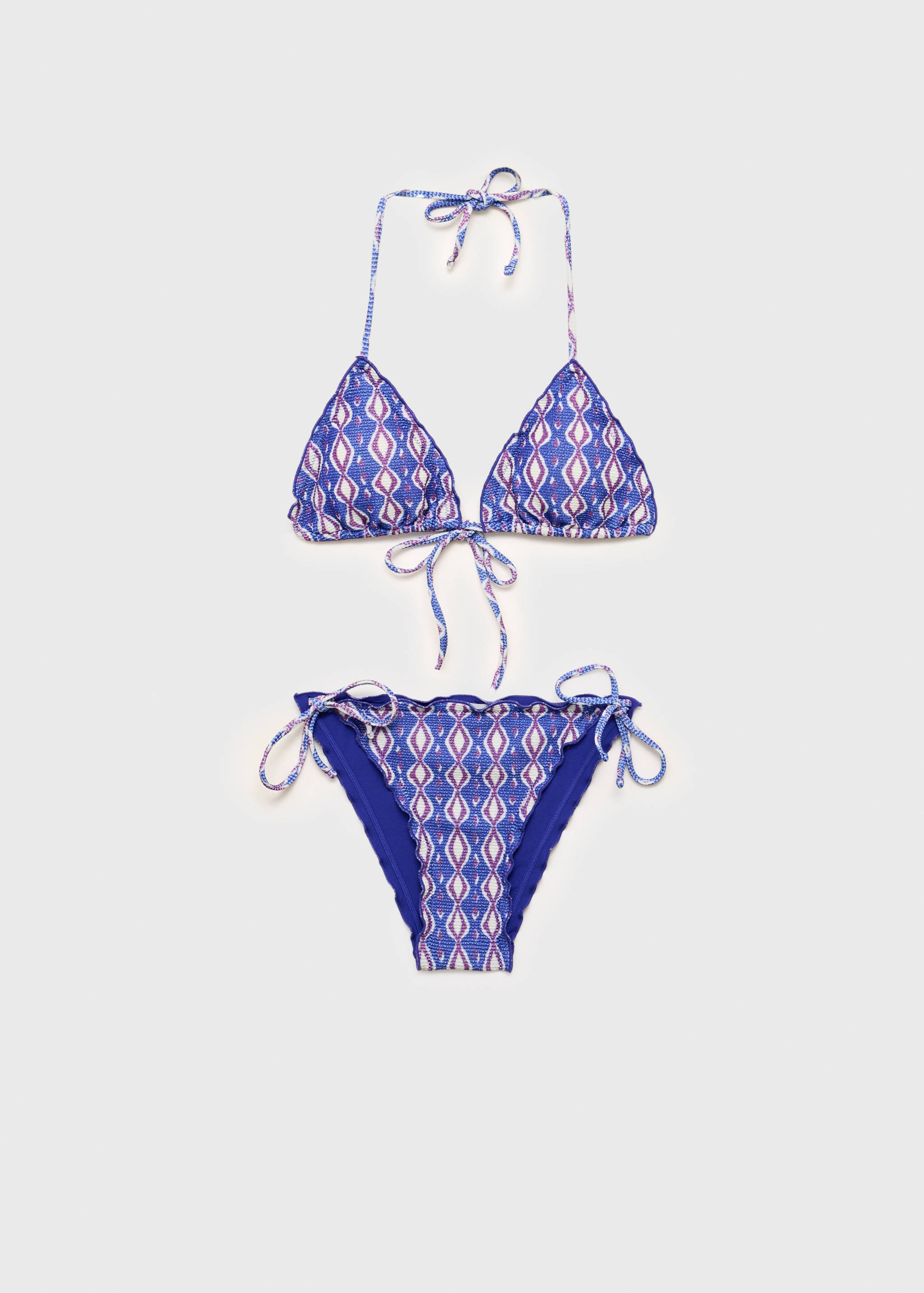 Бикини с принтом и окантовкой - Изделие без модели