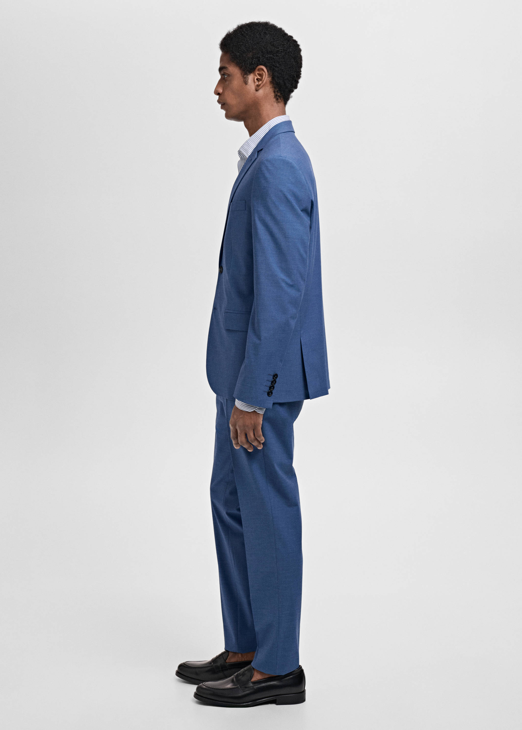 Stretch fabric super slim-fit suit trousers - Details of the article 6