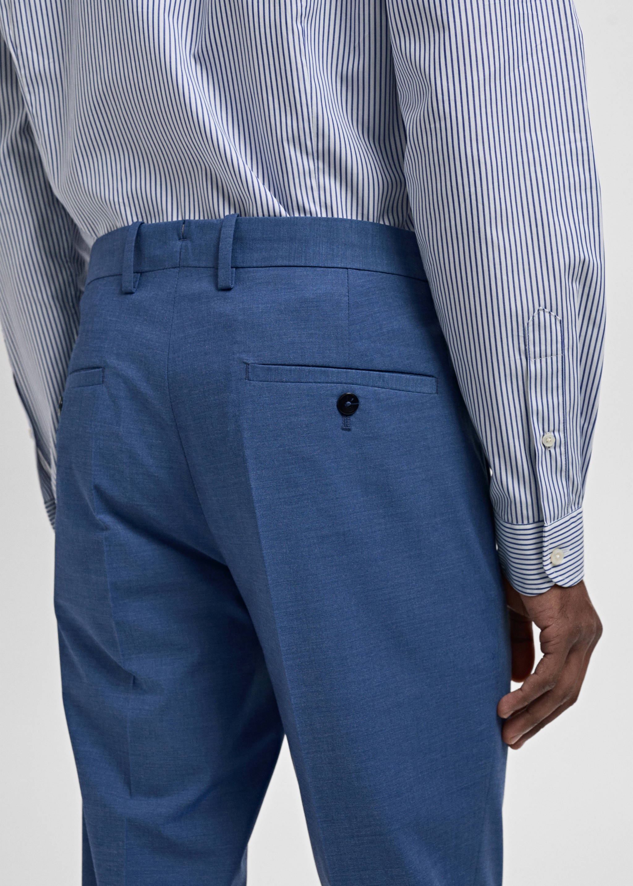 Stretch fabric super slim-fit suit trousers - Details of the article 2