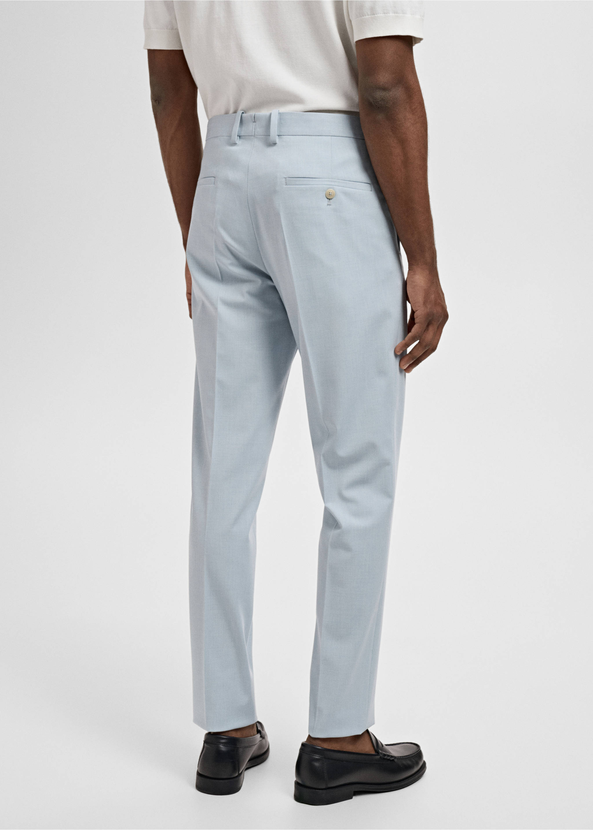 Pantalón traje París super slim fit - Reverso del artículo, Azul celeste. Ref: 87005940-00.