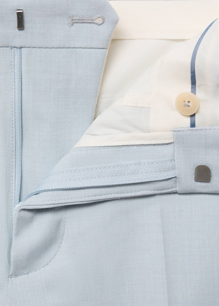 Stretch fabric super slim-fit suit trousers — Sky Blue