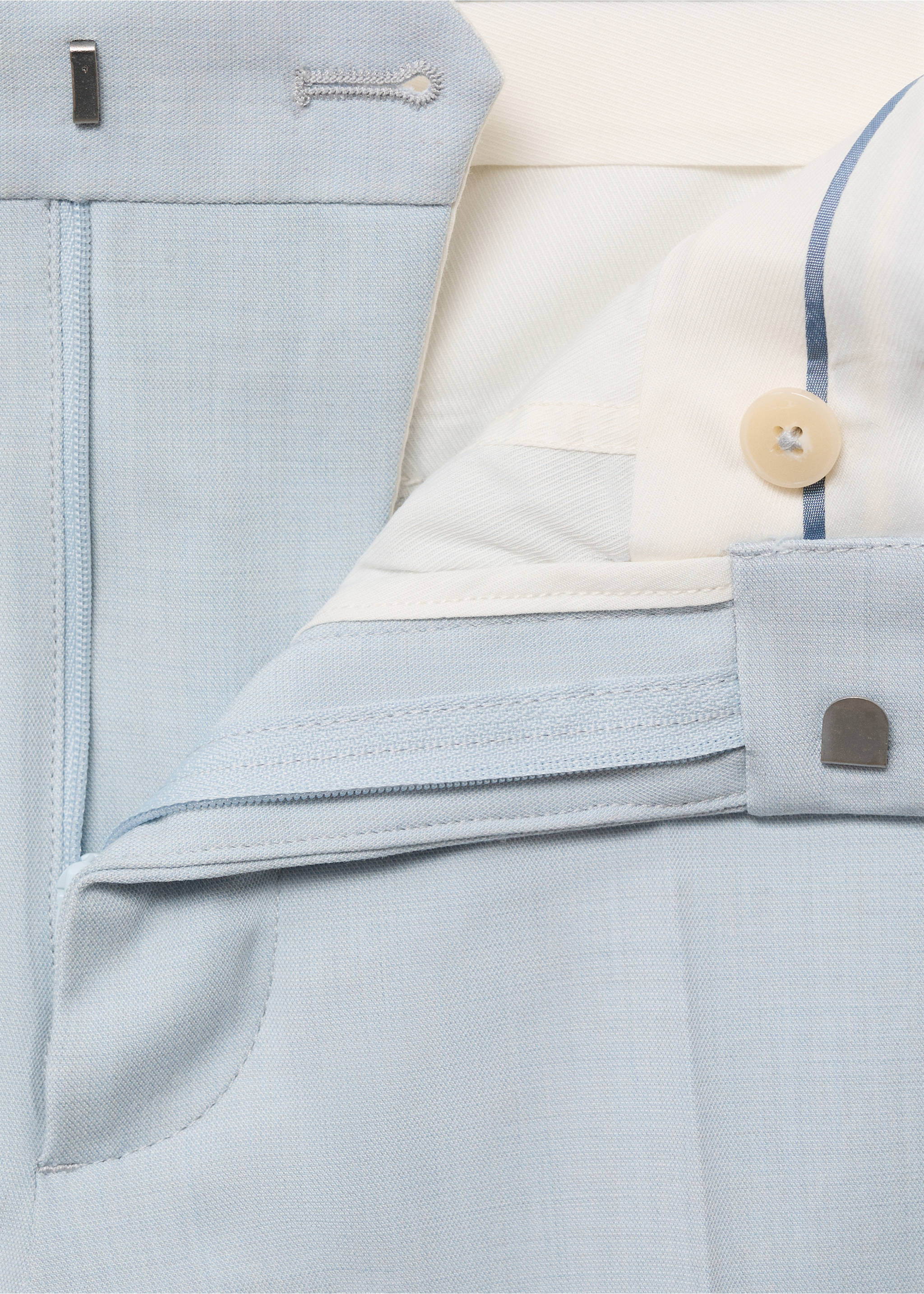 Pantalón traje París super slim fit - Detalle del artículo 0, Azul celeste. Ref: 87005940-00.