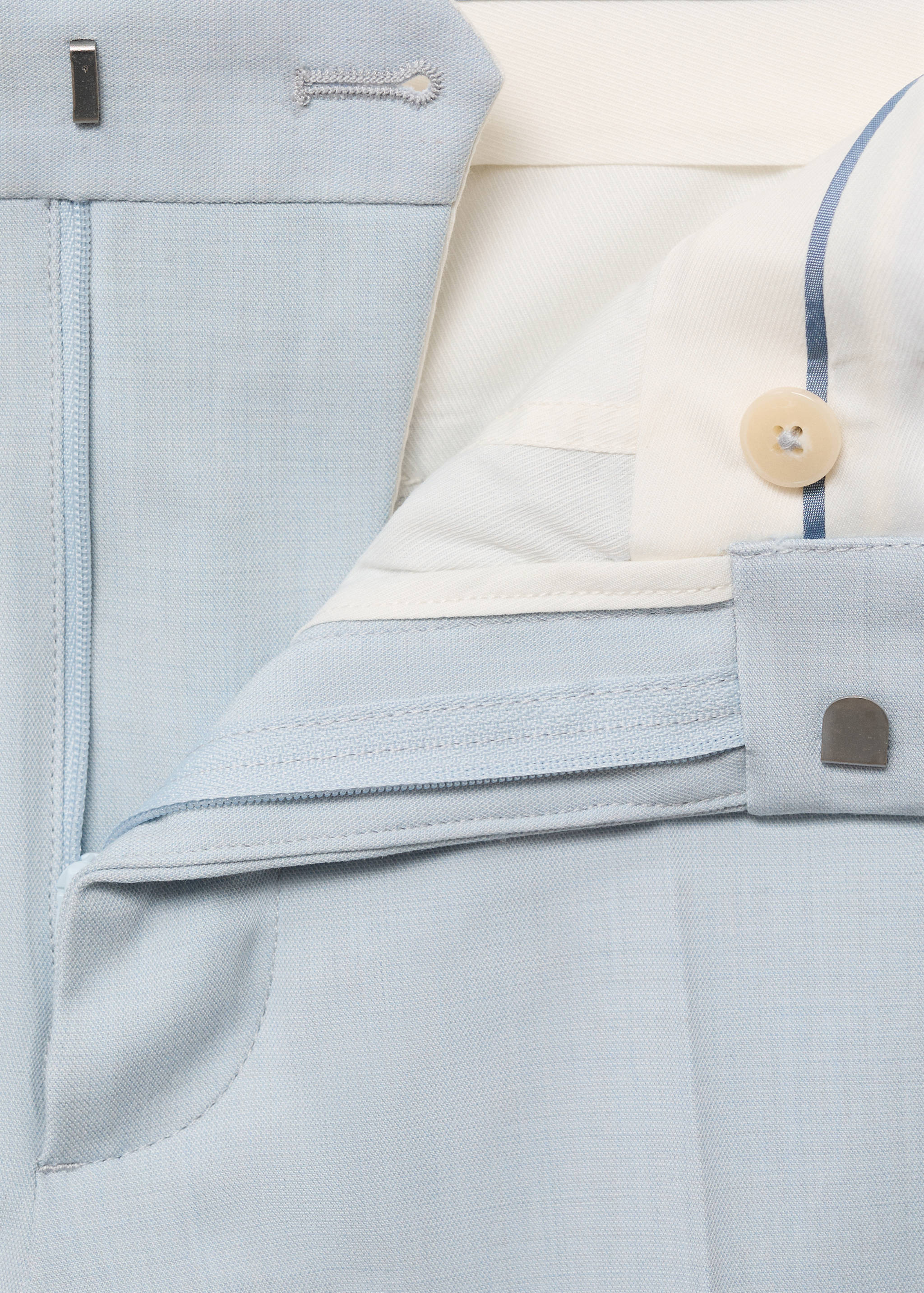 Stretch fabric super slim-fit suit trousers - Details of the article 0