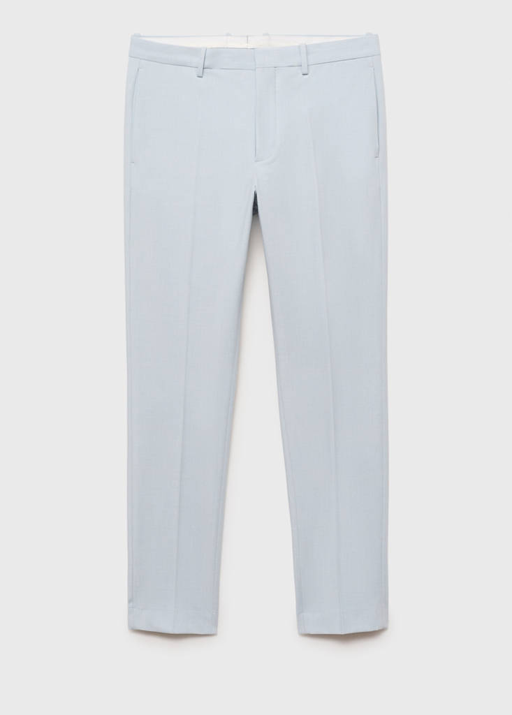 Stretch fabric super slim-fit suit trousers — Sky Blue