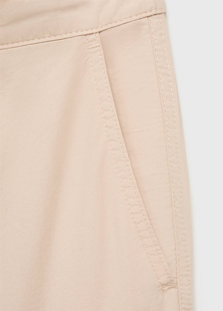 Poplin cotton trousers — Ecru