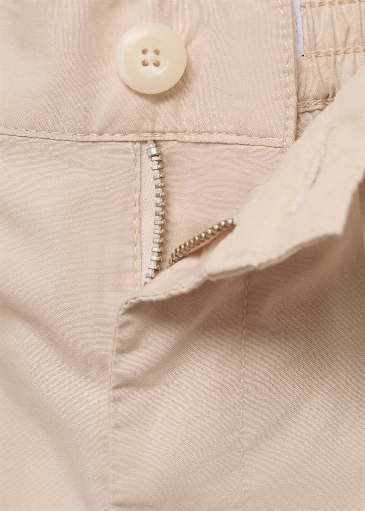 Poplin cotton trousers — Ecru