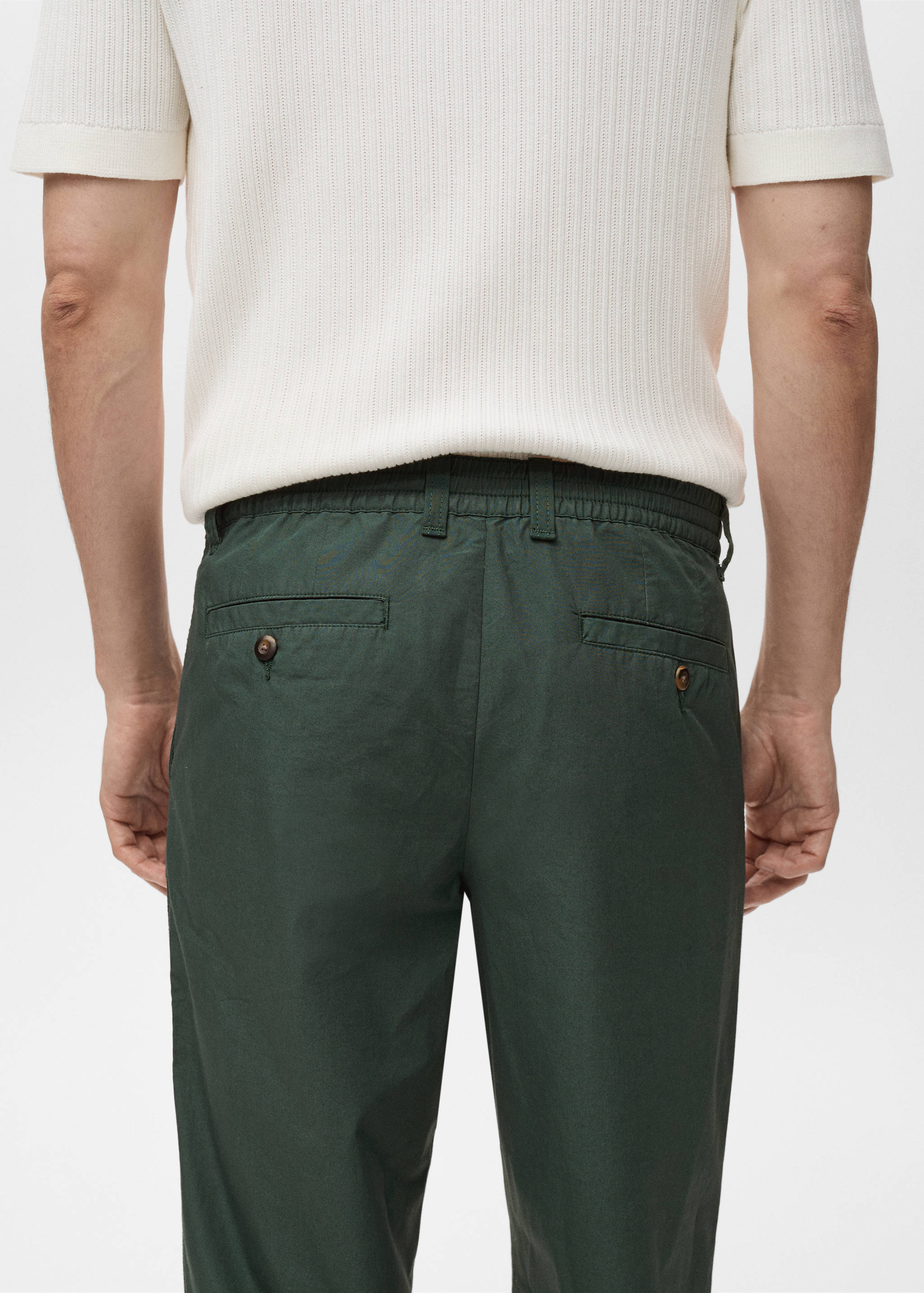 Poplin cotton pants - Details of the article 4