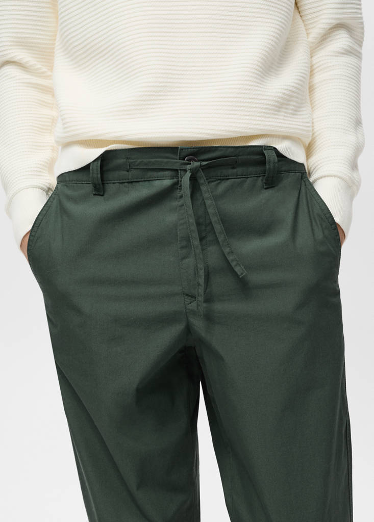 Poplin cotton trousers — Dark Green