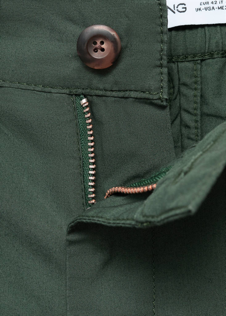 Poplin cotton trousers — Dark Green
