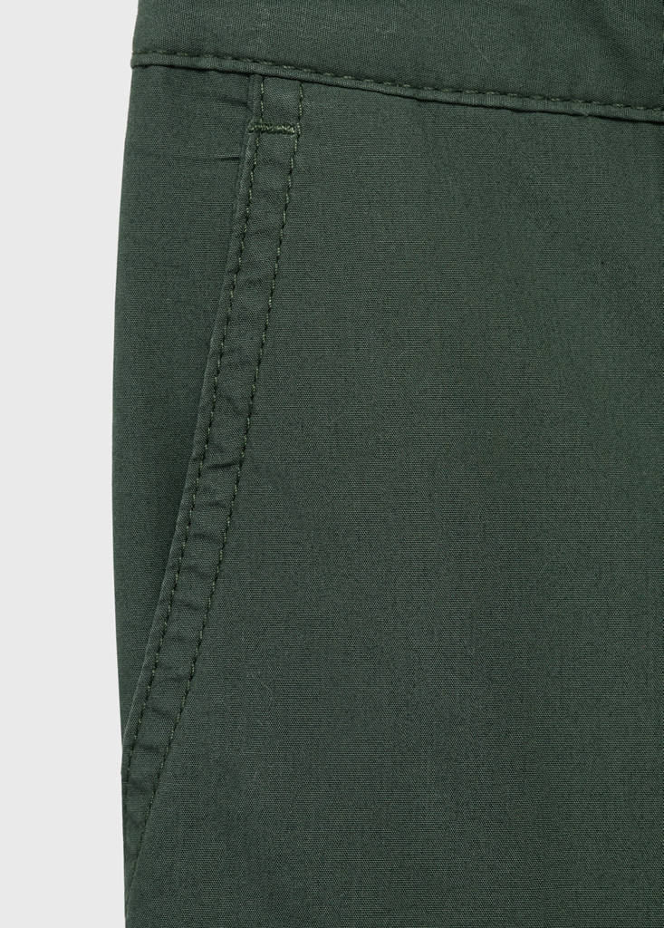 Poplin cotton trousers — Dark Green