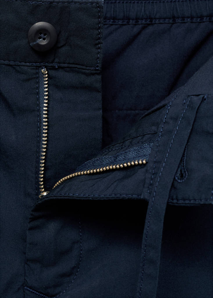 Poplin cotton trousers — Dark Navy