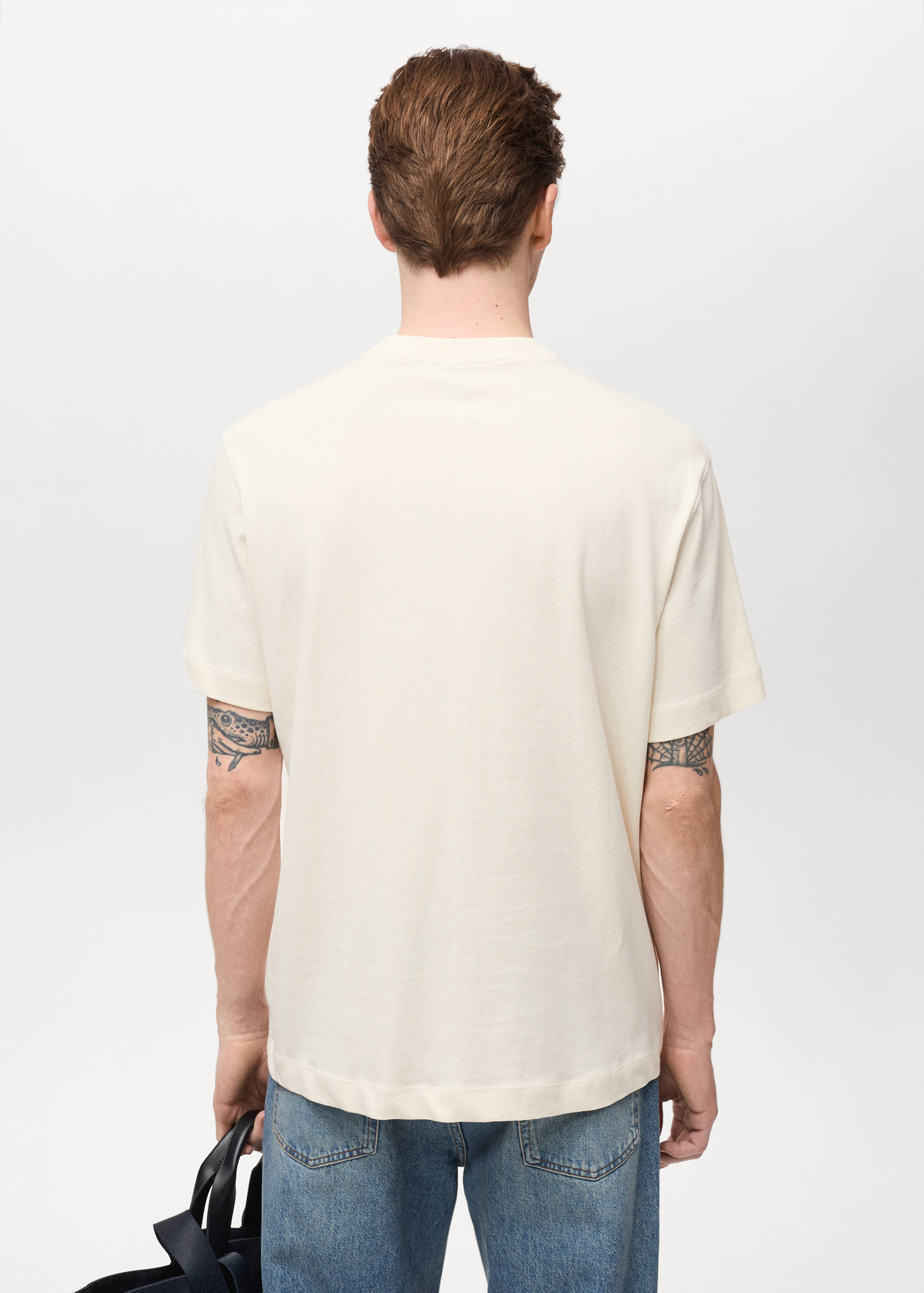 Embroidered cotton T-shirt - Reverse of the article