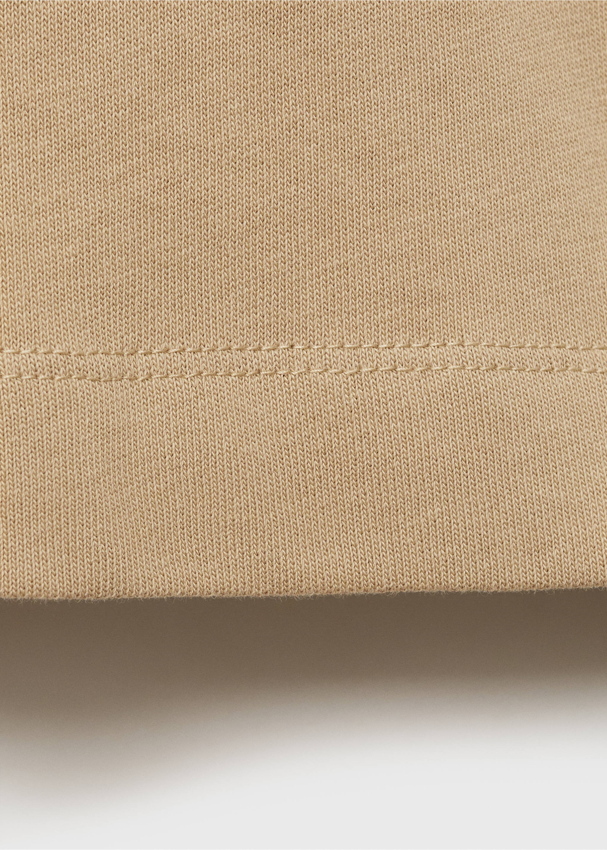 Katoenen T-shirt met geborduurd detail - Detail van het artikel 0, Open beige. Ref: 87005945-00.
