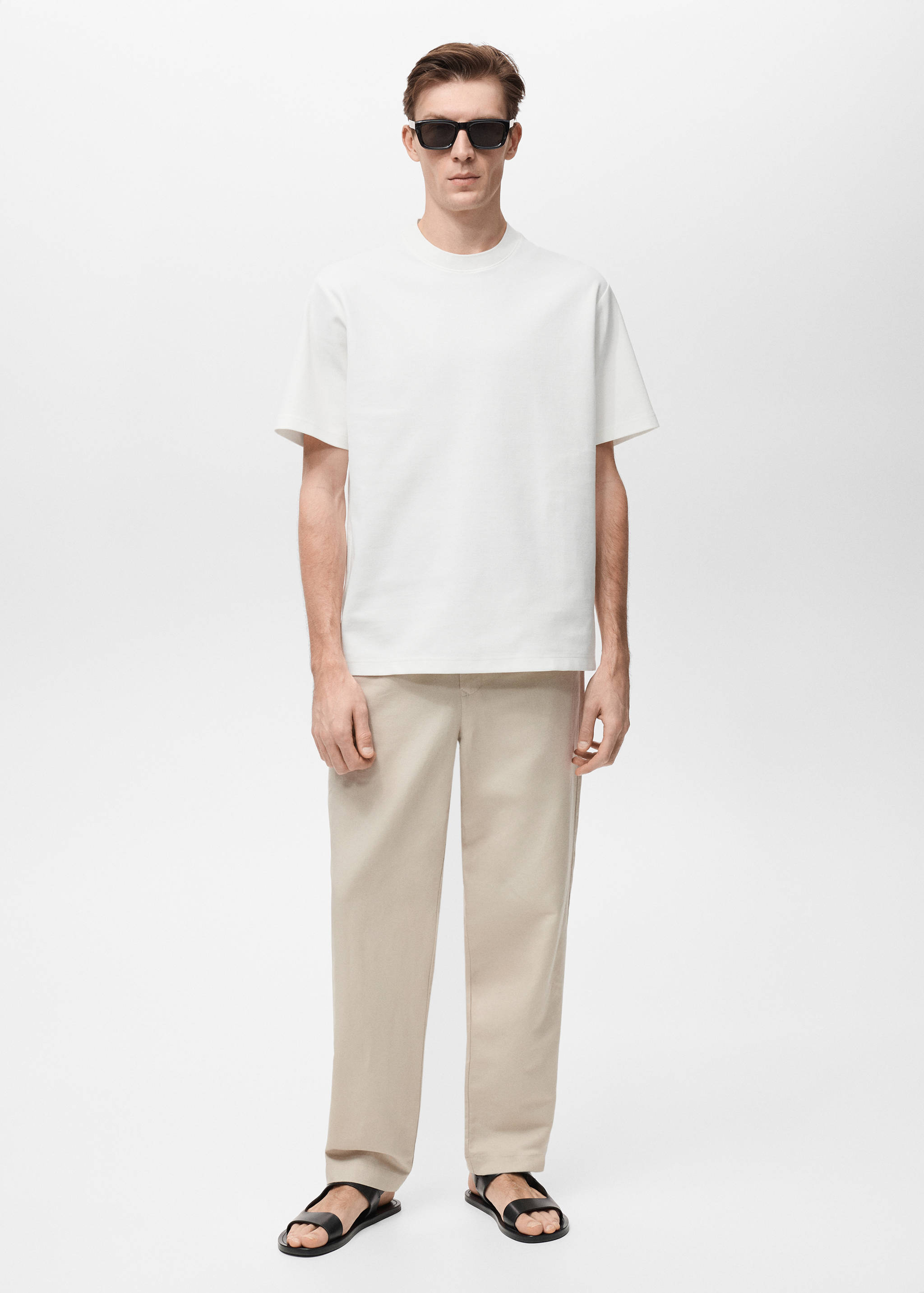 Regular-fit textured t-shirt - General plane