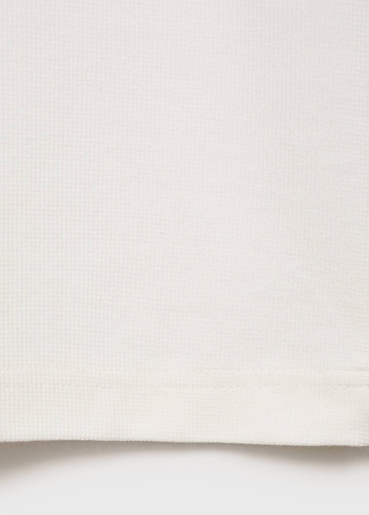 Regular-fit textured t-shirt — White