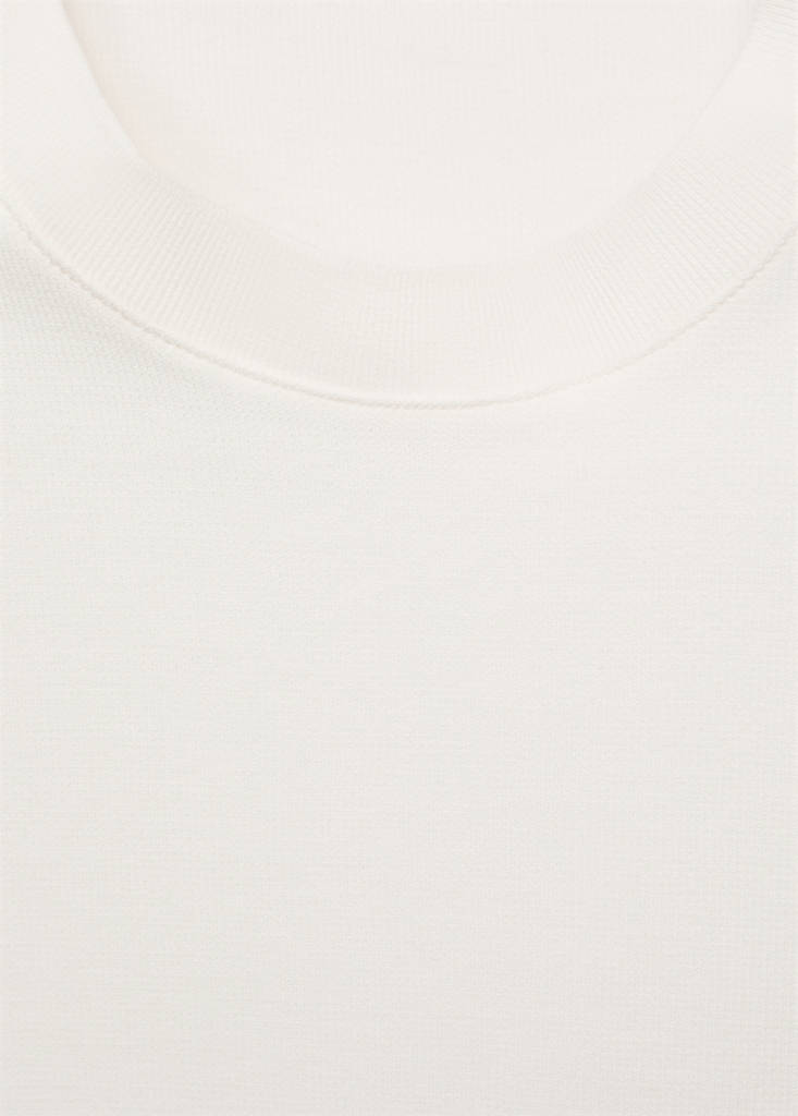 Regular-fit textured t-shirt — White