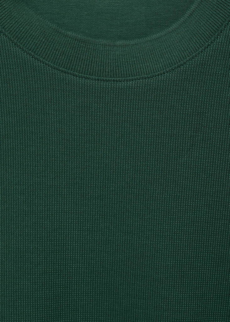 Regular-fit textured t-shirt — Dark Green