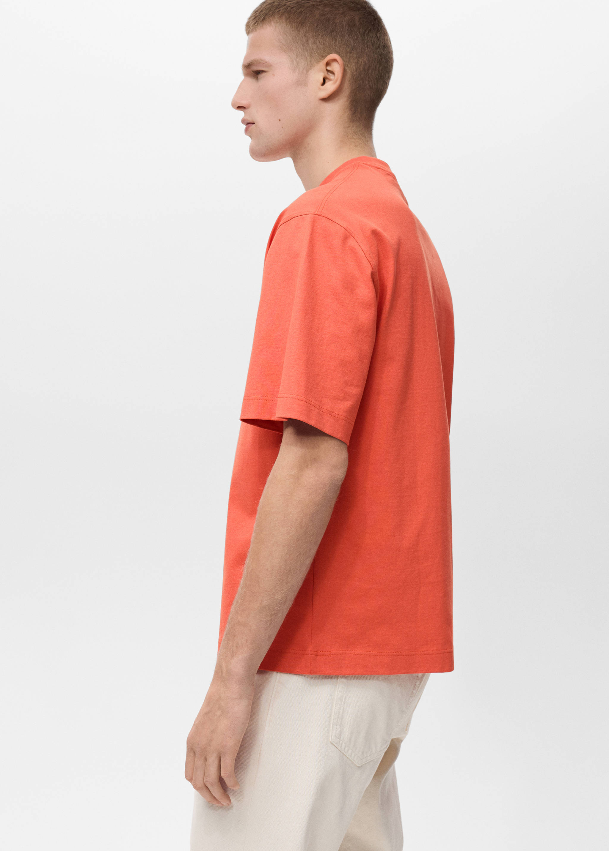 T-shirt 100% cotton boxy fit pocket - Details of the article 2
