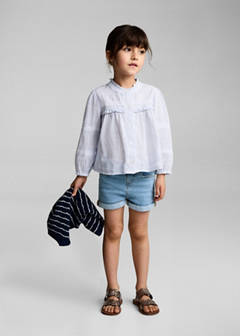 Denim turn-up shorts — Medium Blue 2
