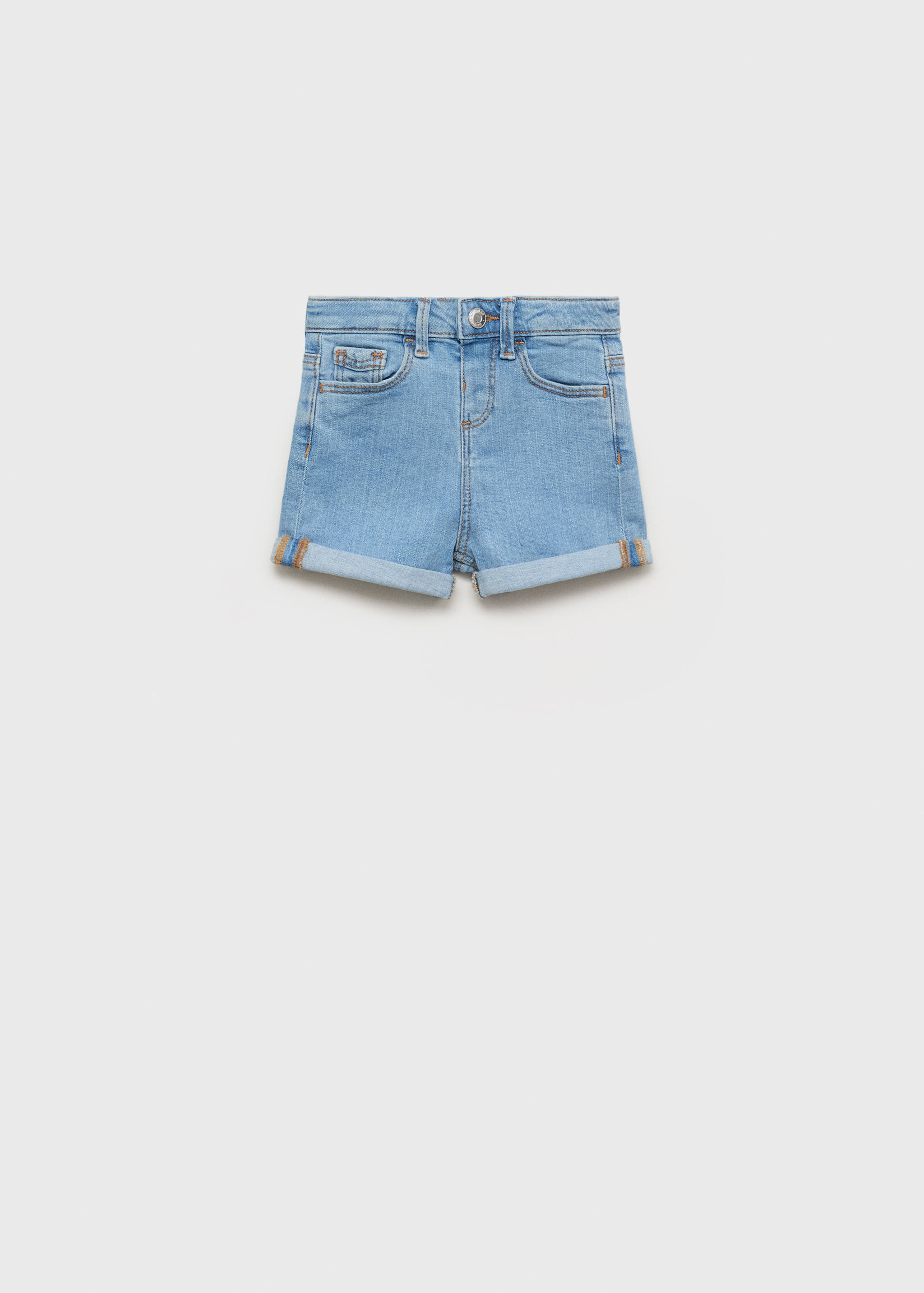 Shorts denim bajo vuelto - Artículo sin modelo