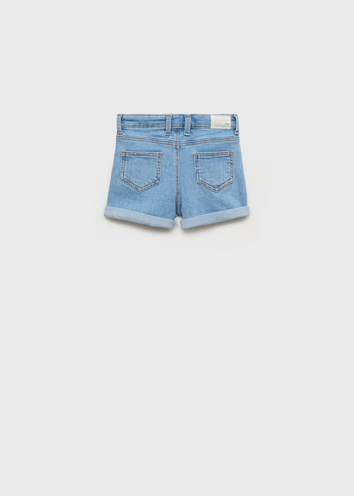 Denim turn-up shorts — Medium Blue